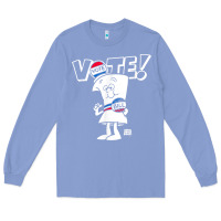 Colony Blue schoolhouse rock vote with bill with white type t shirt Long Sleeve Tee - FloraArt