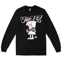 Black schoolhouse rock vote with bill with white type t shirt Long Sleeve Tee - FloraArt