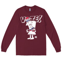 Burgundy schoolhouse rock vote with bill with white type t shirt Long Sleeve Tee - FloraArt
