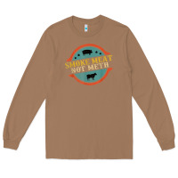 Toasted Coconut smoke meat not meth funny bbq grill lover meat lover retro Long Sleeve Tee - FloraArt