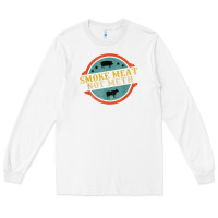 White smoke meat not meth funny bbq grill lover meat lover retro Long Sleeve Tee - FloraArt