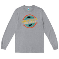 Heather Grey smoke meat not meth funny bbq grill lover meat lover retro Long Sleeve Tee - FloraArt
