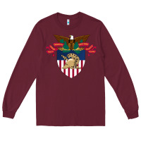 Burgundy United States, Military Academy Long Sleeve Tee - FloraArt