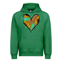 Emerald Sunflower Heart Urban Hoodie - Jasminsmagicworld