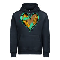 Navy Sunflower Heart Urban Hoodie - Jasminsmagicworld