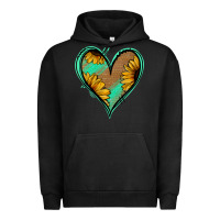 Pigment Black Sunflower Heart Urban Hoodie - Jasminsmagicworld