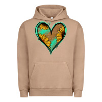 Pigment Burro Sunflower Heart Urban Hoodie - Jasminsmagicworld