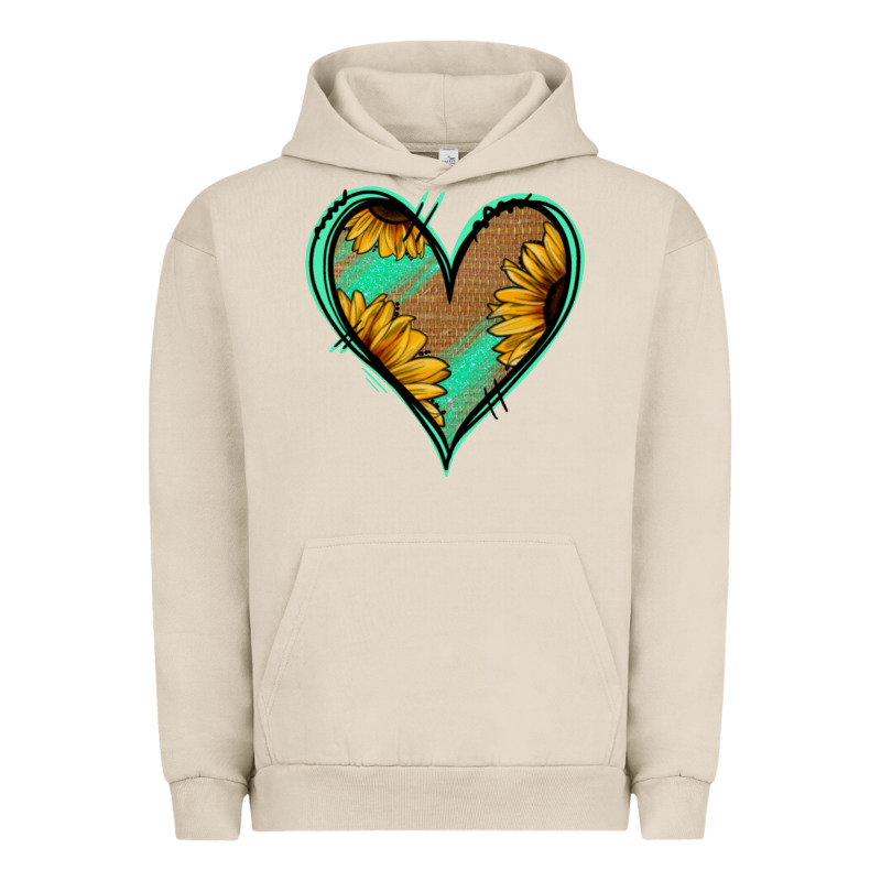 Sunflower Heart Urban Hoodie by Jasminsmagicworld | Teevron