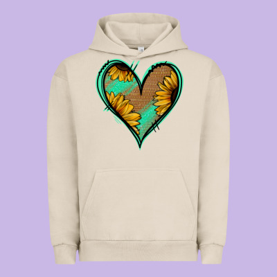 Sunflower Heart Urban Hoodie Designed By Jasminsmagicworld