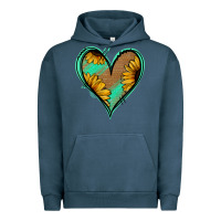 Pigment Midnight Navy Sunflower Heart Urban Hoodie - Jasminsmagicworld