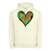 Pigment Pistachio Sunflower Heart Urban Hoodie - Jasminsmagicworld