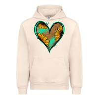 Sandshell Sunflower Heart Urban Hoodie - Jasminsmagicworld
