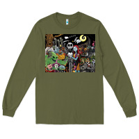 Army Green nightmare before christmas Long Sleeve Tee - FloraArt