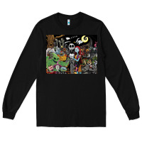 Black nightmare before christmas Long Sleeve Tee - FloraArt