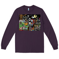 Plum nightmare before christmas Long Sleeve Tee - FloraArt
