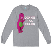 Heather Grey commit tax fraud essential Long Sleeve Tee - FloraArt