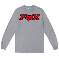 Heather Grey fox Long Sleeve Tee - FloraArt