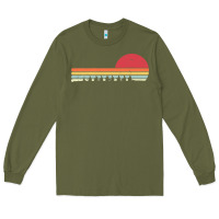 Army Green Rowing . Retro Style  For Rower Long Sleeve Tee - FloraArt