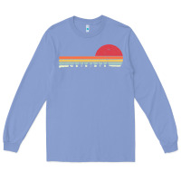 Colony Blue Rowing . Retro Style  For Rower Long Sleeve Tee - FloraArt
