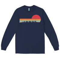 Navy Rowing . Retro Style  For Rower Long Sleeve Tee - FloraArt