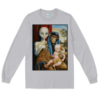 Moon Dust alien chimp baby religion conspiracy poster Long Sleeve Tee - FloraArt