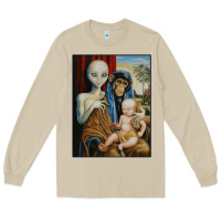 Mushroom alien chimp baby religion conspiracy poster Long Sleeve Tee - FloraArt