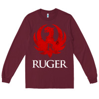Burgundy vintage ruger Long Sleeve Tee - FloraArt