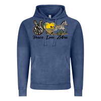 Vintage Denim peace love zebra Vintage Hoodie - LillyAllenDesigns