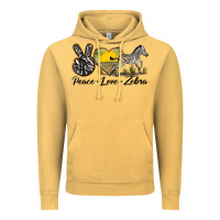 Vintage Mustard peace love zebra Vintage Hoodie - LillyAllenDesigns