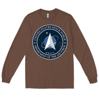 Chestnut Official United States Space Force USSF Military Patch Long Sleeve Tee - FloraArt