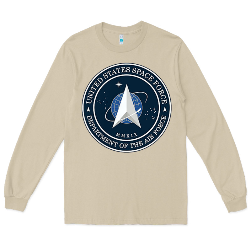 Official United States Space Force Ussf Military Patch Long Sleeve Tee by FloraArt | Teevron