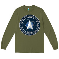 Army Green Official United States Space Force USSF Military Patch Long Sleeve Tee - FloraArt