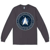 Smoke Official United States Space Force USSF Military Patch Long Sleeve Tee - FloraArt