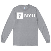 Heather Grey nyu new york university Long Sleeve Tee - FloraArt