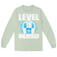 Matcha Level 18 Unlocked Birthday 18 Years Gamer Premium T Shirt Long Sleeve Tee - FloraArt