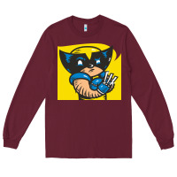 Burgundy snikt i, wolverine Long Sleeve Tee - FloraArt