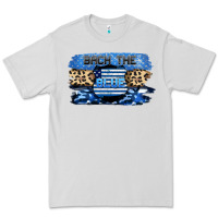 Dove Grey Back the blue Premium Tee - FaDigitalArtStudio