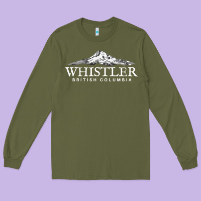 Whistler British Columbia Shirt Long Sleeve, Mountain Tee Long Sleeve Tee Designed By Floraart