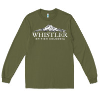 Army Green whistler british columbia shirt long sleeve, mountain tee Long Sleeve Tee - FloraArt