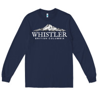 Navy whistler british columbia shirt long sleeve, mountain tee Long Sleeve Tee - FloraArt