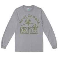 Heather Grey Hooj Choons (Olive Green) Long Sleeve Tee - FloraArt