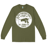 Army Green oakland california 1966 black panther party   dist Long Sleeve Tee - FloraArt
