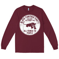 Burgundy oakland california 1966 black panther party   dist Long Sleeve Tee - FloraArt
