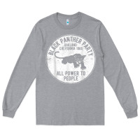 Heather Grey oakland california 1966 black panther party   dist Long Sleeve Tee - FloraArt
