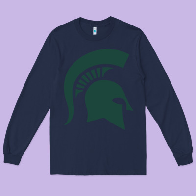 The Michigan State Spartans Long Sleeve Tee Designed By Floraart