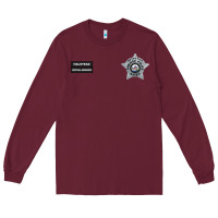 Burgundy CHICAGO P.D - DETECTIVE JAY HALSTEAD - INTELLIGENCE BADGE VEST Long Sleeve Tee - FloraArt
