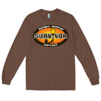 Chestnut Survivor Outwit, Outplay, Outlast Long Sleeve Tee - FloraArt