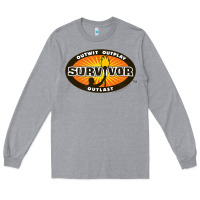 Heather Grey Survivor Outwit, Outplay, Outlast Long Sleeve Tee - FloraArt