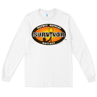 White Survivor Outwit, Outplay, Outlast Long Sleeve Tee - FloraArt