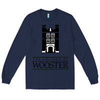 Navy college of wooster Long Sleeve Tee - FloraArt